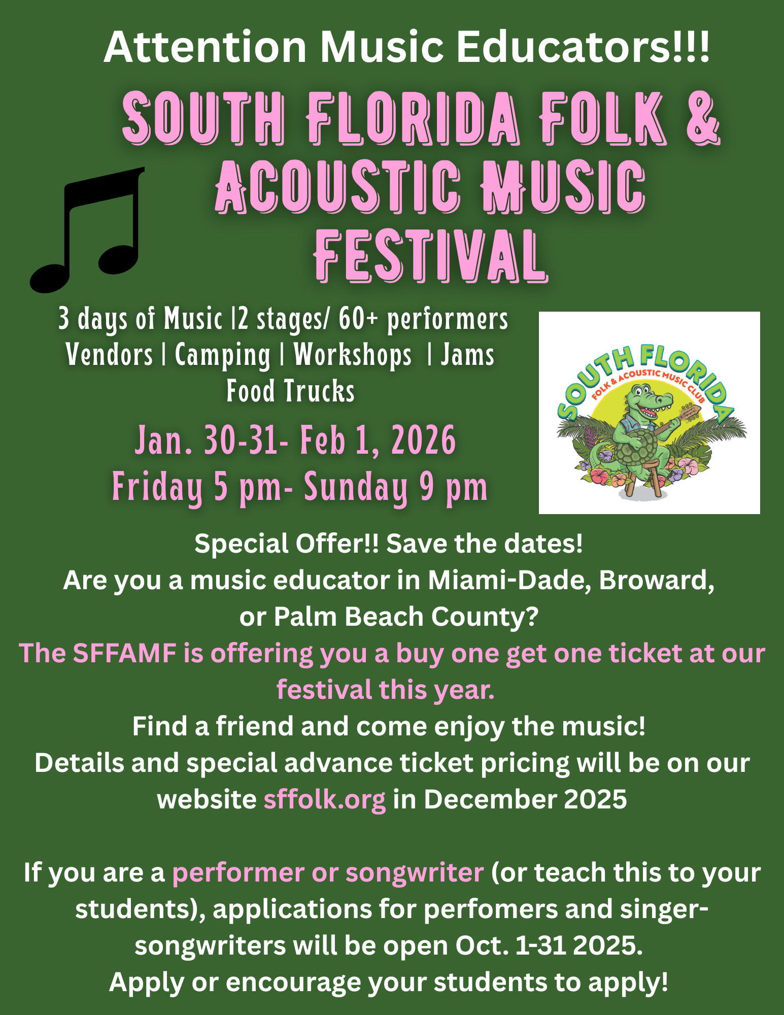 South Florida Folk Acoustic Music Festival (Music Educators)